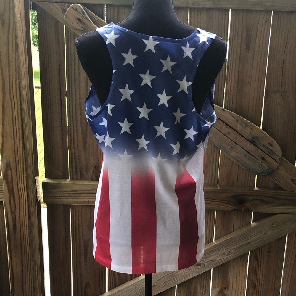 American Flag Racerback Tank Top - Picture 2 of 2